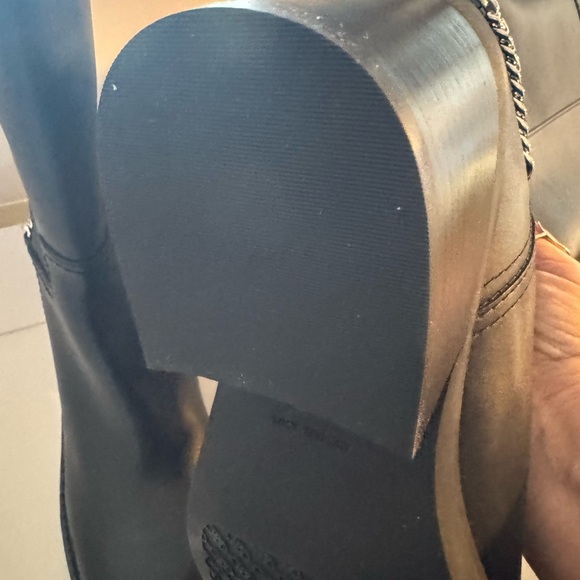 Michael Kors Leather Knee-High Carlisle Boots Wide Shaft Calf vhtf wide calf - Picture 12 of 14